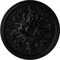 Ekena Millwork Bradford Ceiling Medallion (Fits Canopies up to 6 5/8"), Hand-Painted Jet Black, 32 5/8"OD x 2"P CM32BRBLF - alternate 1